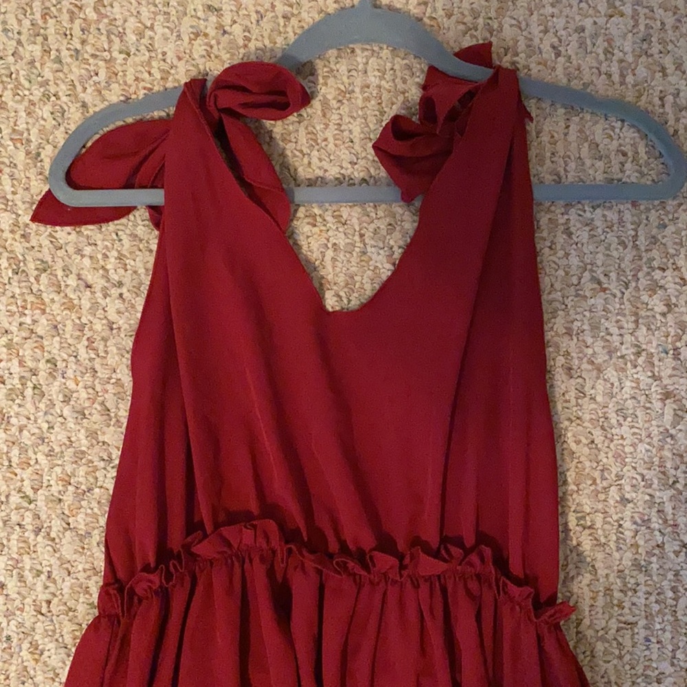 RED RUFFLE DRESS - Picture 2 of 2